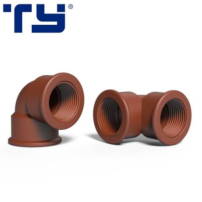 2020 Best Selling Hot Cold Water Brown Pph Pipe Fittings Pp Pipe 90 Degree Elbow