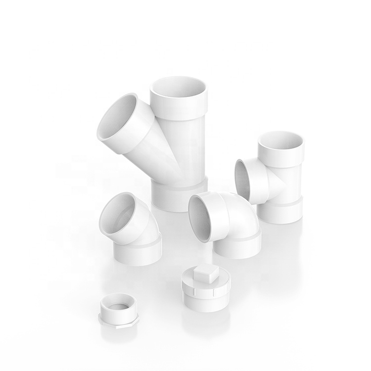 Astm Pvc Upvc Dwv Astm D2665 Plastic Water Drainage Fitting 45 Degree Lateral Tee Fitting