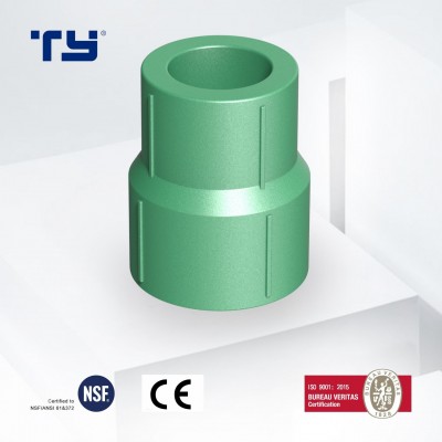 Reducing Coupling High Quality PPR Pipe Fitting for Cold and Hot Water Plumbing Price List Plastic Manufacturer Green