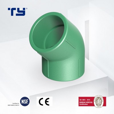 High Quality Green PPR Pipe Fitting for Cold and Hot Water Brands Plumbing Price List Plastic Manufacturer Quality Elbow