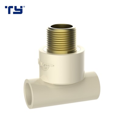 CPVC ASTM2846 Pipe Fitting Male Tee (Copper Thread, brass)